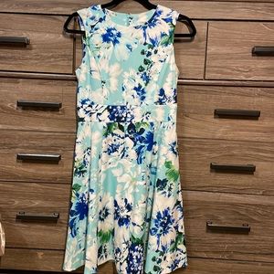 Calvin Klein blue and white floral dress